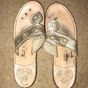 Silver Jack Rogers sandals